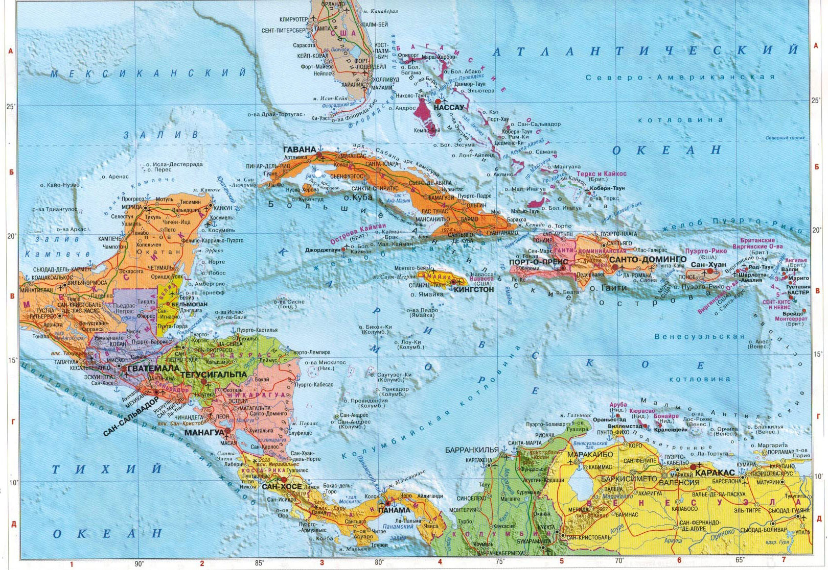 карибское море карта
